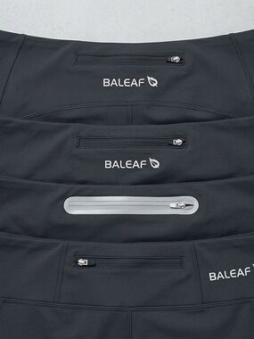BUNDLE of 4: Baleaf 3XL Black Padded Cycling Capris Bike Pants with Zip Pocket